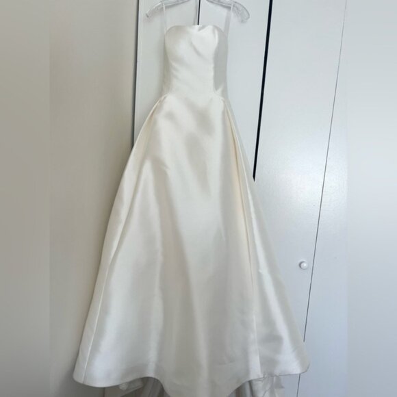 Pronovias “Jory” Off-White Strapless A-line Gown - Picture 3 of 16
